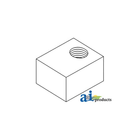 A & I Products Block, Drawbar Stop 2" x1.8" x1.5" A-65301C1